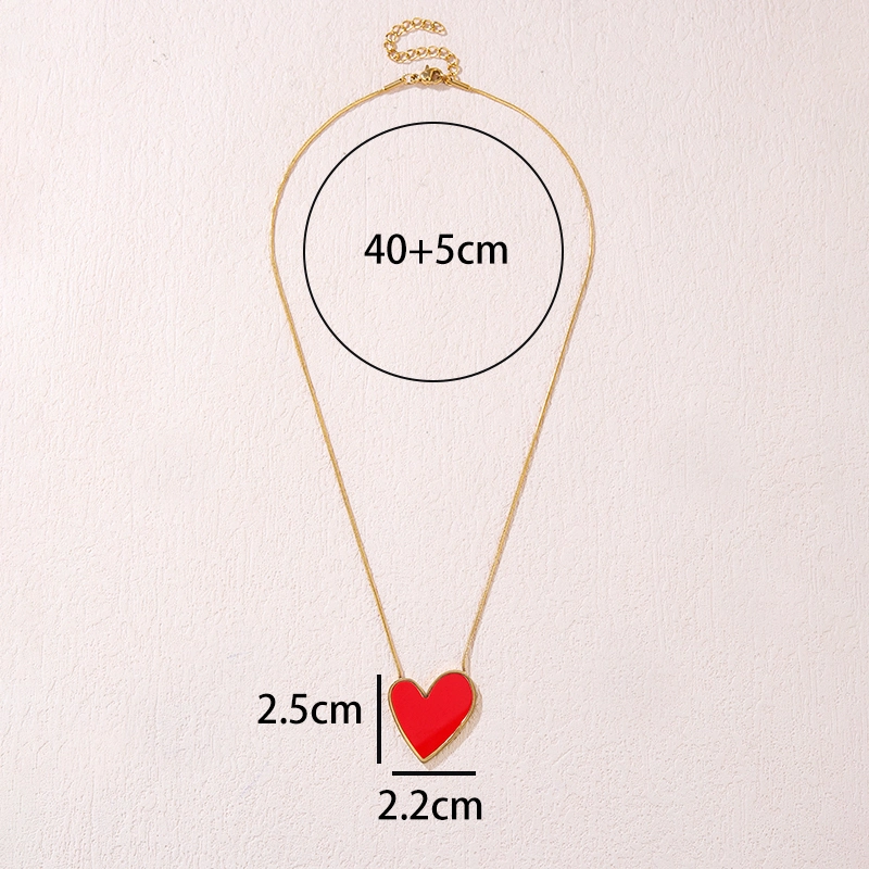 Fashion Stainless Steel Necklace Jewelry Women Heart Shape Necklaces