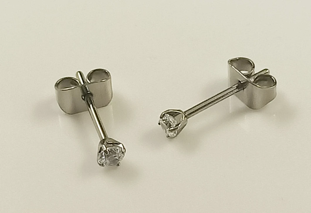 Fashion Jewelry ASTM F136 Titanium G23 Titanium Earrings CZ Hinged Ring Ear Piercing Ear Studs Tper12