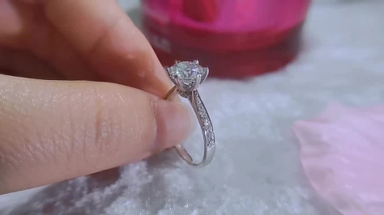 Sconto per un periodo limitato Anello con diamanti da laboratorio 18K Anelli con diamanti da donna Fede nuziale da donna con diamanti e oro