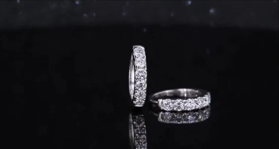 Eleganti gioielli di moda personalizzati per anello con diamante Moissanite per coppie, gioielli in nastro sterling 925, anelli di fidanzamento