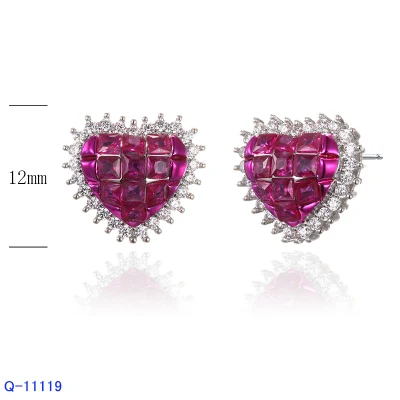 Nuovi orecchini di moda di design orecchini a cerchio in argento sterling 925 orecchini a cuore