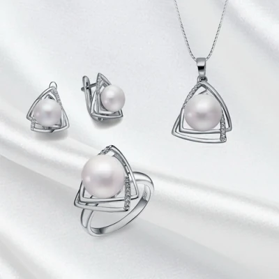 Chiusura per orecchini di perle alla moda in argento sterling 925 con CZ, gioielli classici