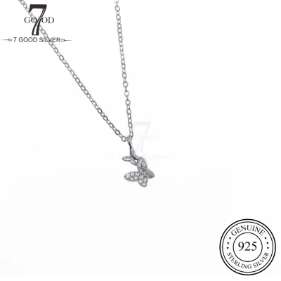 Collana personalizzata OEM con pendente a forma di farfalla in argento 925