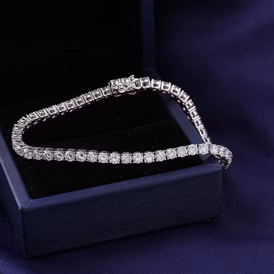 Bracciale tennis in vero oro 10K/14K per uomo e donna